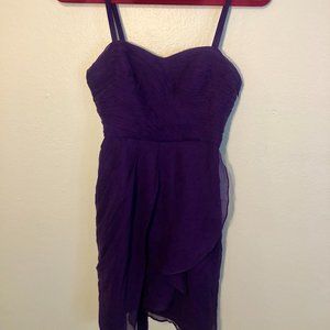 J.Crew sweetheart neckline purple bridesmaid dress O